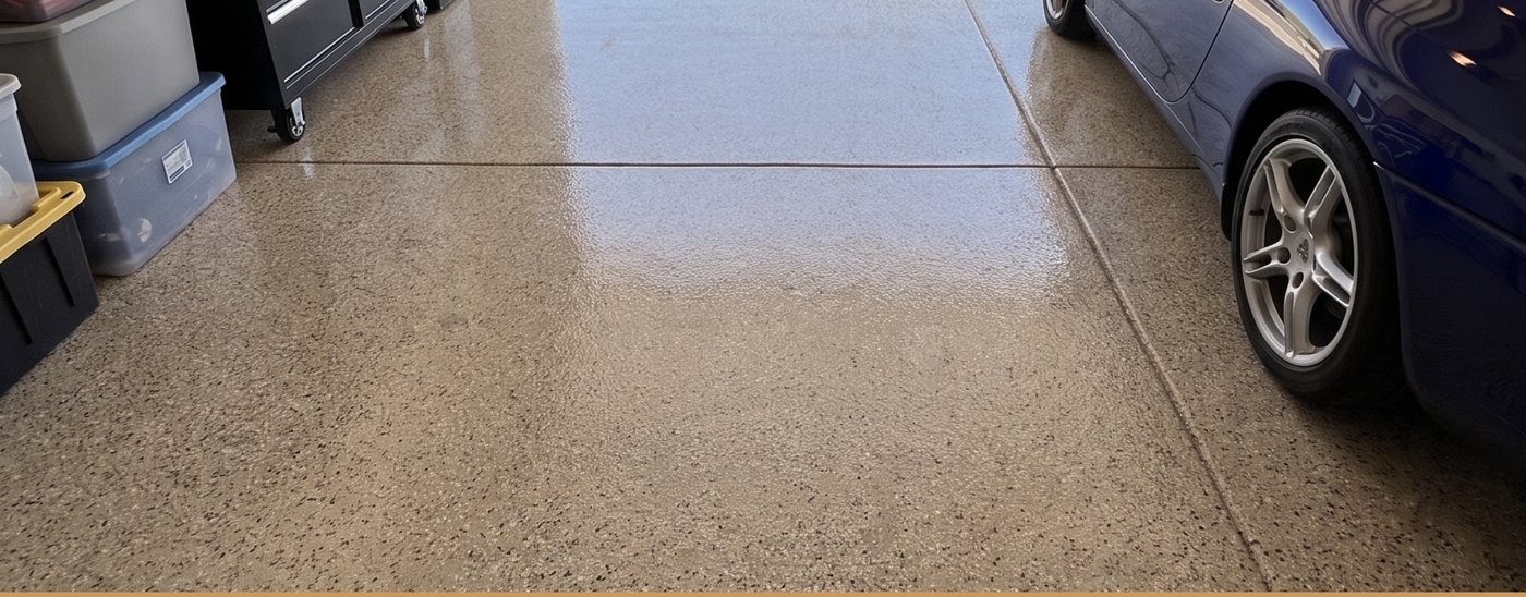 Same garage with a Sand Dollar epoxy flake floor
